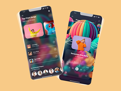 Music App Design Concept design graphic design ui ux