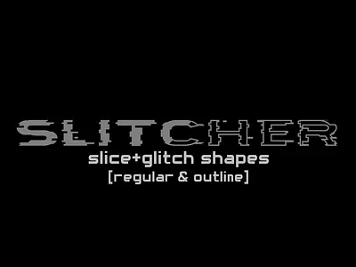 slitcher font branding design font graphic design illustration typography vector