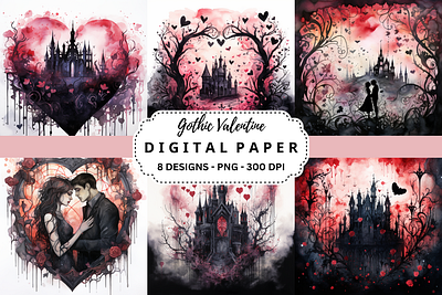 Gothic Valentine Background tumbler wrap