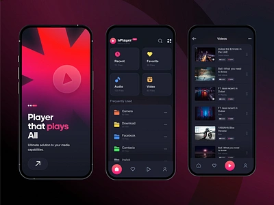 nPlayer - Video Player Mobile App album animation clean dashboard design digital product face favorite ios7 logo design media player mobile music music streaming player playlist spotyfy startup stats streaming video player