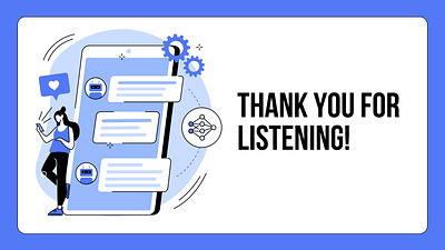 thank you for listening! branding graphic design logo ui