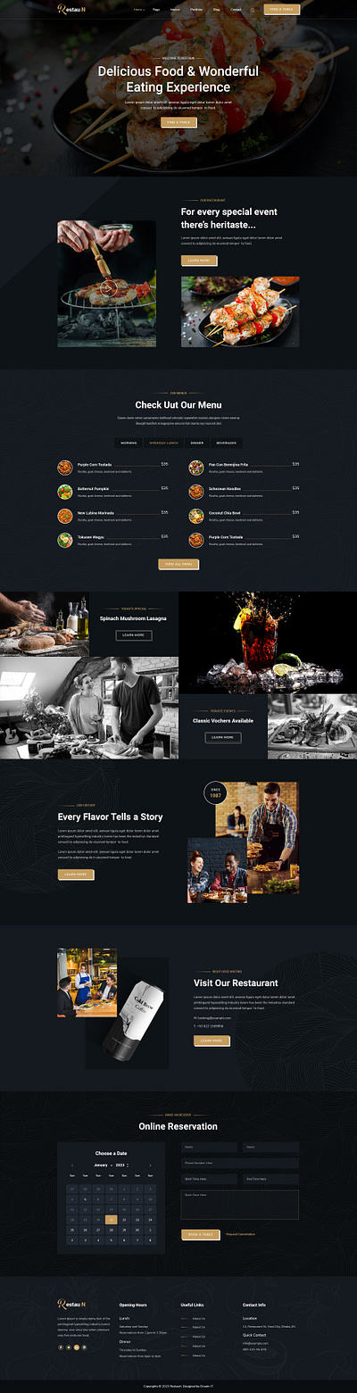 Restouns - Restaurant and Food WordPress Theme restaurant wordpress