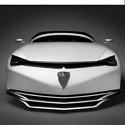 A WHITE STUNNING CAR 3d branding graphic design