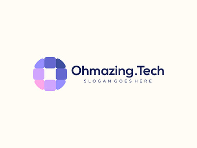 Ohmazing Tech logo abstract branding business colorful design graphic design illustration initial initial o letter letter logo logo o o logo symbol vector