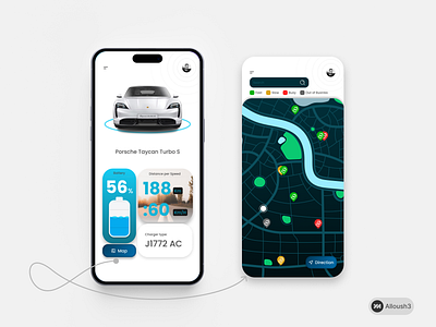 EV Charging App app concept design figma product design ui ux