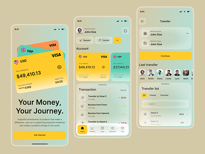 Finance Mobile App UI app app design banking app clean figma finance finance app fintech app mobile app mobile app design modern product product design saas ui ui design user interface ux