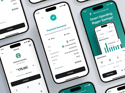 Transfer Flow - Finance Mobile App banking app clean design finance app fintech ios minimalist mobile app mobile bangking mobile banking app quick action scan qr code send money send money flow success state tranfer flow transfer money transfer success ui ux