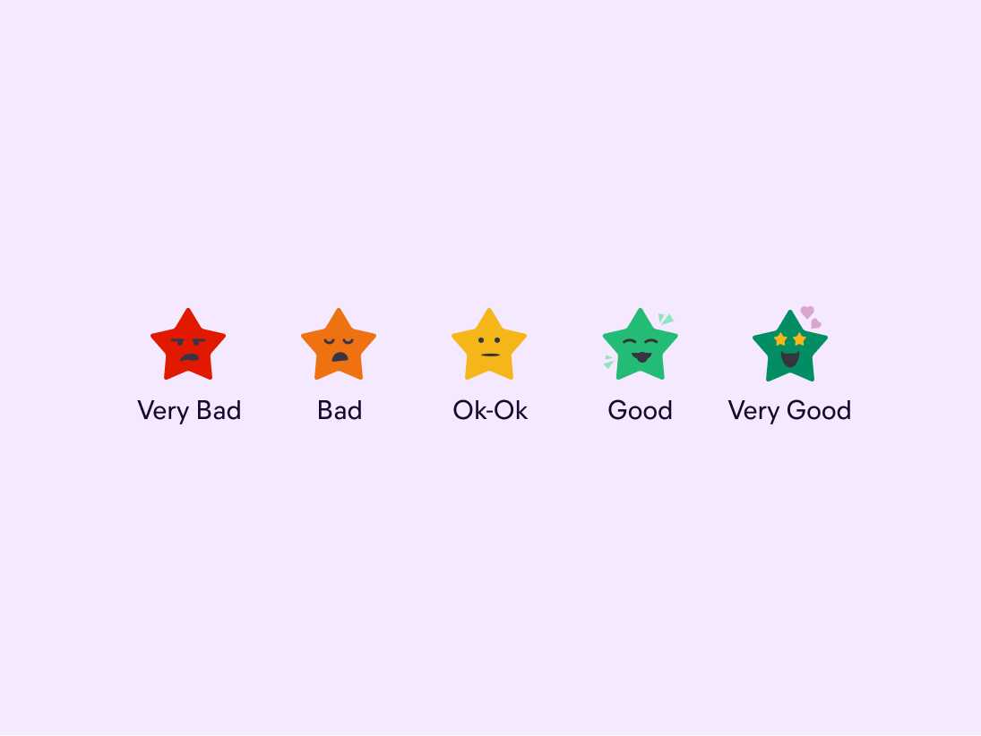 Rating System animation rating ui ux design