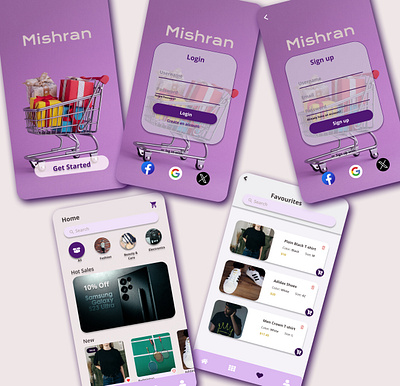 Mishran-Ecommerce app appdesign ecomapp ecommerce graphic design onlineshop ui