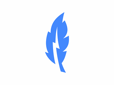 feather + lightning brand branding design feather graphic design icon lightning logo symbol