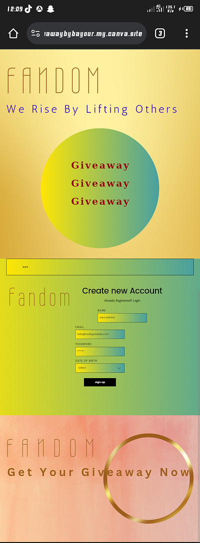 Giveaway Site Suggested by @dailyui ##DailyUI