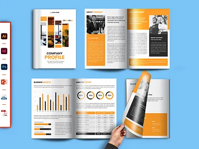 Company Profile, eBook, Proposal, brochure design PDF branding brochure desigm company profile design graphic design logo professional design proposal whitepaper