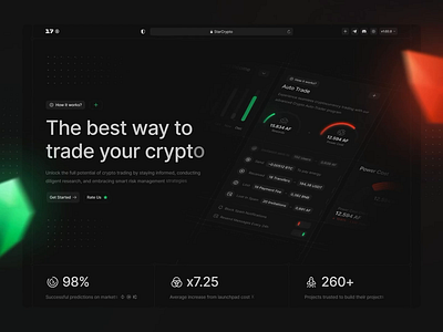 Finance Landing Page 🛸 3d agency animation app application crypto darkmode dashboard glow graphic design landing landing page motion graphics simple page ui ux