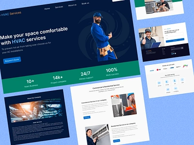 Designing Landing page for HVAC Service hvac hvac services ui webdesign website