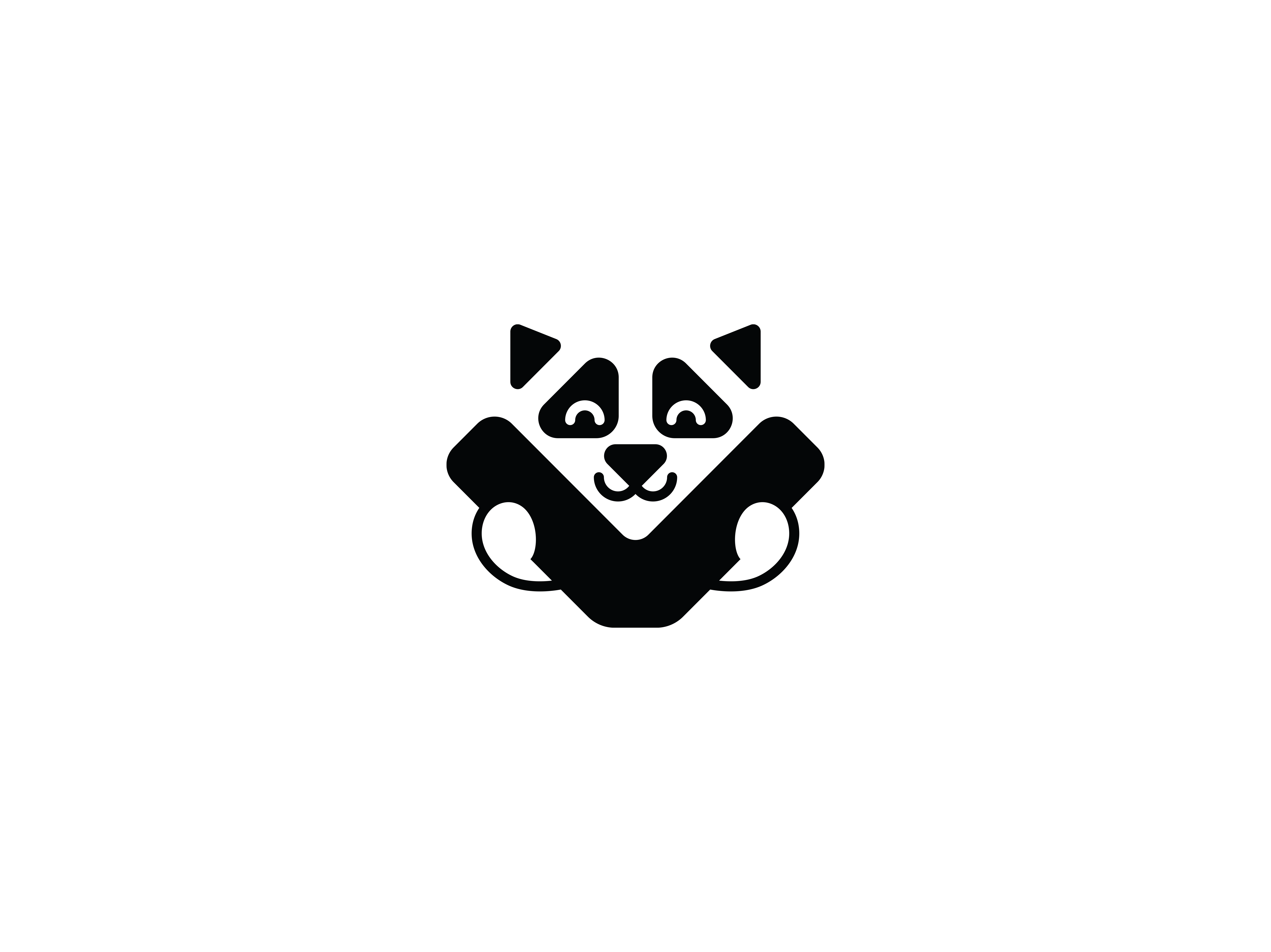 Children's accessories animal brand branding character design elegant geometrical geometry graphic design illustration letter logo logotype mascot modern negative space v