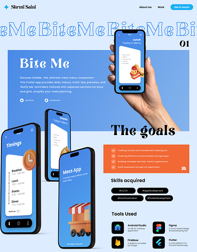 Mess App (BiteMe) 3d animation appdesign appui blue blueui branding cleanui design figma food gradient graphic design logo messapp mobileapp mockup simpleui ui unique