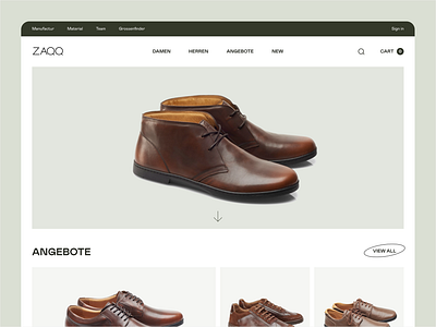 Zaqq Website clean clothes design e commerce ecommerce landing online store shoes shop ui ux webdesign website