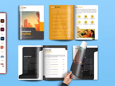Corporate Brochure Design or Company Profile Design branding brochure company profile graphic design logo