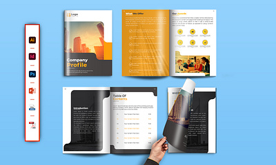 Corporate Brochure Design or Company Profile Design branding brochure company profile graphic design logo