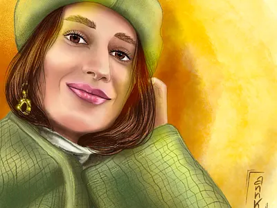 Art portrait of a charming woman La La design girl graphic design illustration procreate woman артпортрет