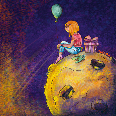 Waiting for the little prince design graphic design illustration procreate артпортрет