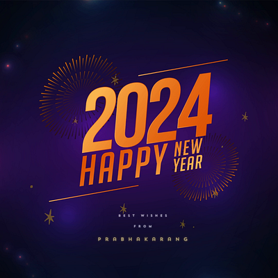 Happy New Year 2024 - Wishes 2023 2024 animation design facebok graphic design graphics happy new year illustrator instagram motion portfolio reels stories story twitter vector wishes
