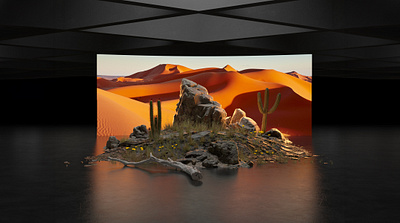 LED Studio Mockup 3d branding cinema 4d mockup studio