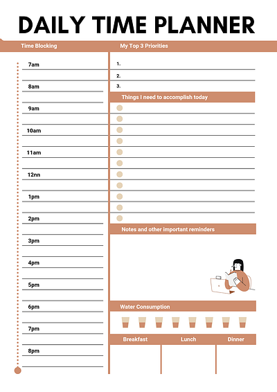 DAILY TIME PLANNERS FOR MY VIEWERS design graphic design