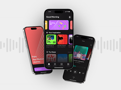 Music & Podcast App Design branding design graphic design illustration music music app playlist podcast podcast app ui ui design ux ux design vector
