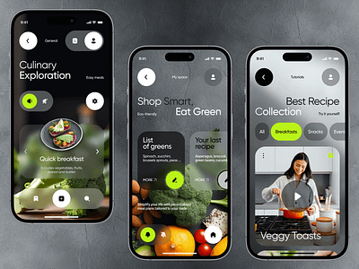 Vegetarian Foods - Mobile App Concept dailyui