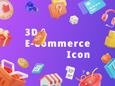 3D E-commerce Icon 3d 3d art design icon