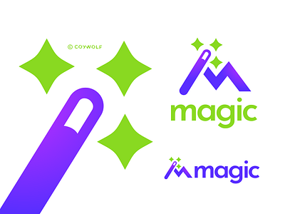 Magic Mark branding brandmark creative graphic design identity illustration lettering logo logo design logodesign magic magician sorcerer spell typography wand wizard