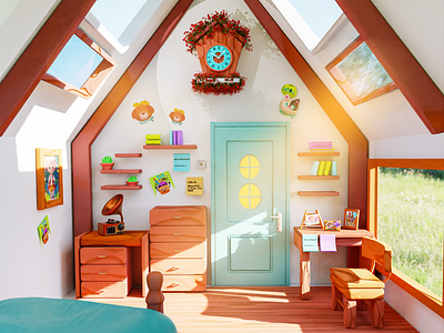 🏚️ Little Room 3d blender graphic design illustration room