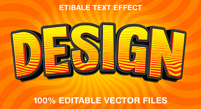 Design 3d editable text style Template 3d text effect creative design text digital graphic design illustration modern vector text mockup