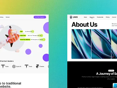 LNVX - Agency Website Template frontend landing page modern next js simple template ui uiux website