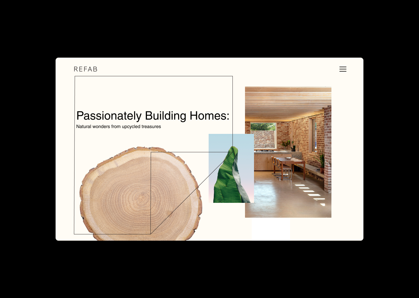 REFAB London- Web Concept achitecture brand design brand story branded collateral branding branding designer craft design freelancer graphic design interior design london ui web concept web interface web layout