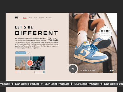 Shoe Landing Page - FS app design ui ux