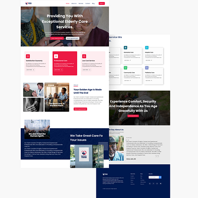 A Nursing Home Web Design figma healthcare landing page nurse nursing home ui ui web design uiux designer webdesign webflow website weflow landing page