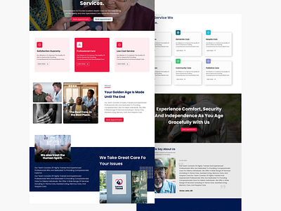 A Nursing Home Web Design figma healthcare landing page nurse nursing home ui ui web design uiux designer webdesign webflow website weflow landing page