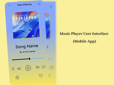 Music Player UI - Mobile App app music player ui ui design