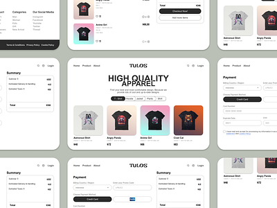 TULOS [REBOUND] - Apparel Web app apparel branding design graphic design logo trend ui vector webdesign website