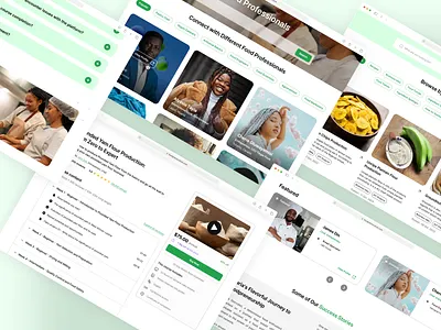 Food tech startup - website design pages course ed tech entrepreneur food landing page startup ui user experience user interface web design website design