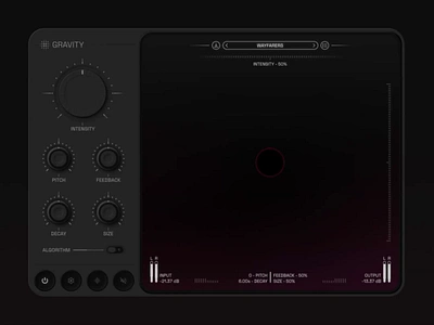 Gravity - A Grain Reverb audio plugin concept animation audio audio plugin design modern neumorphism plugin reverb simple spline ui vst