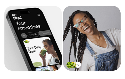 Fit Blend Mobile App - UX UI Design app branding design graphic design interface landing page ui ux