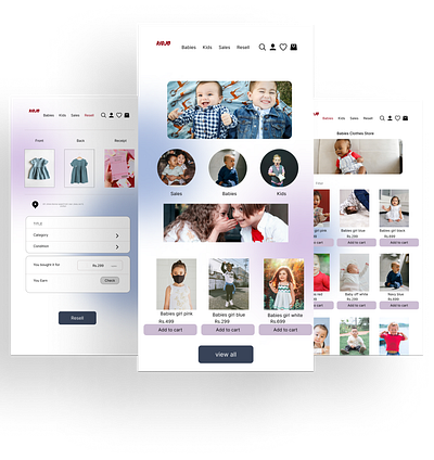 Kids website for Shopping and resell clothes abodexd app appdesign clothes design designprinciples figma graphic design illustration images kids mobileapp motion graphics responsive shopping ui ux visualdesign website wensitedesign