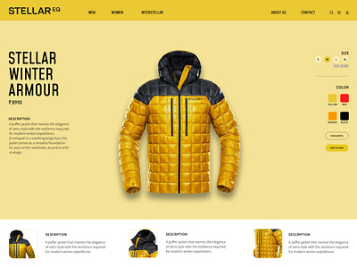 Showcase of jacket graphic design ui