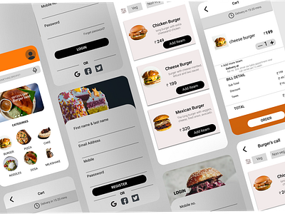 Food Delivery App adobexd app design designapp designpriciples designwebsite dribble figma graphic design motion graphics principles toprated trendy typography ui userexperience userinterface ux visualdesign website