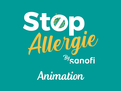 Animation de presentation de page Stop Allergie de Sanofi 3d animation branding graphic design motion graphics ui