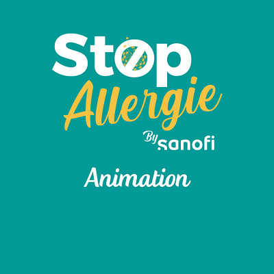 Animation de presentation de page Stop Allergie de Sanofi 3d animation branding graphic design motion graphics ui