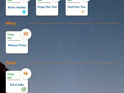 Monthly calender ui uichallenge